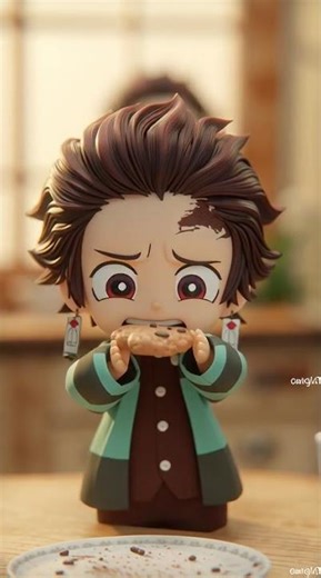 chibi tanjiros nose wiggling intensely as he track