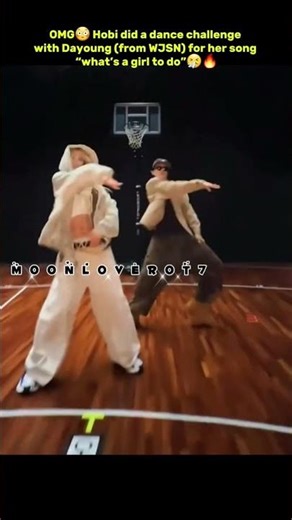 OMG😳 Hobi did a dance challenge with Dayoung (from WJSN) for her song “what’s a girl to do”🤧🔥 #jhope