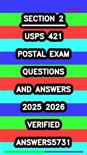 USPS 421 postal Exam Questions and Answers 2025 2026 Verified Answers5731 Latest