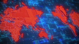 Digital World Map Animation