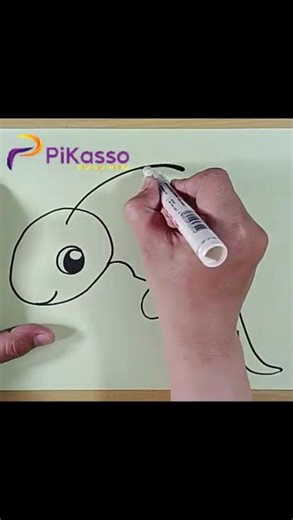 How to Draw a Grasshopper from alphabet A