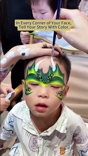🌸Little boy monster face painting#makeup #art #painting