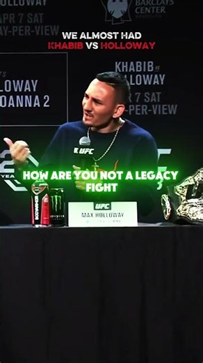 "When Max holloway Challenged Khabib" #ufc #mma
