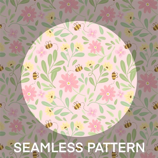 Floral Seamless Pattern - Etsy