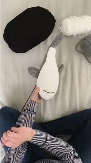 Making an Oversized #crochet Amigurumi Shark with Bulky Yarn!