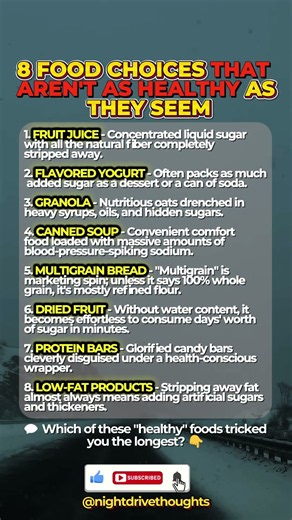 8 "Healthy" Foods That Are Quietly Ruining Your Diet ⚠️ #shorts #wisdom #life