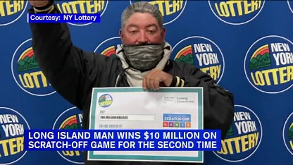 Long Island man wins second $10 million NY Lottery scratch-off jackpot