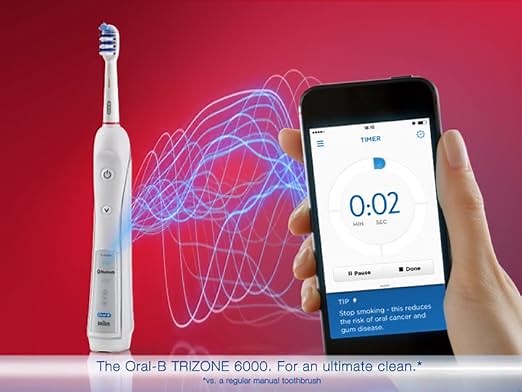 Oral-B TriZone 6000 Electric Rechargeable Toothbrush with Bluetooth Connectivity