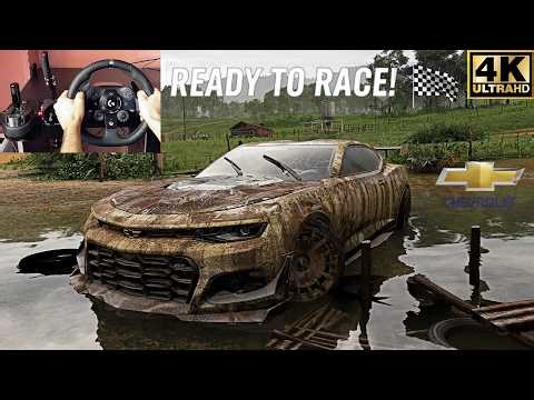 RESTORED & RACED VS HYPERCAR 1267HP Hennesey CamaroZL1 Exorcist FH5 Steering Wheel Gameplay