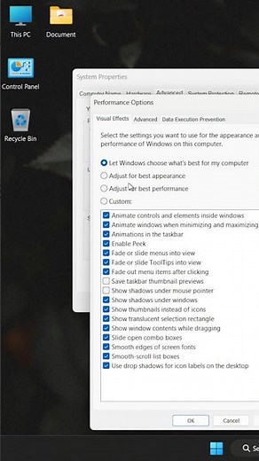 💻 Make Your Slow PC FAST Again | Simple Visual Effects Tweak #windows #computertips #laptoptricks