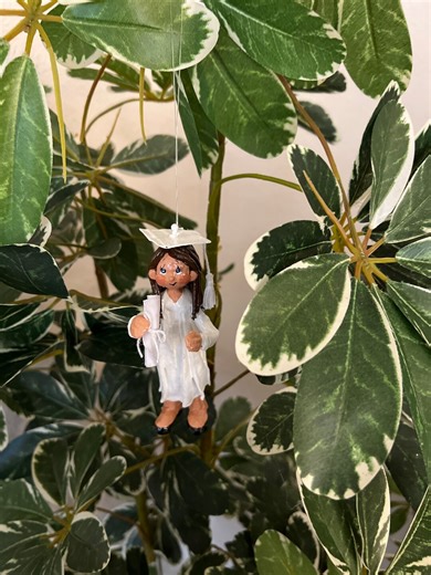 Handmade Female Graduate Figurine Ornament, Graduation Cake Topper - Etsy