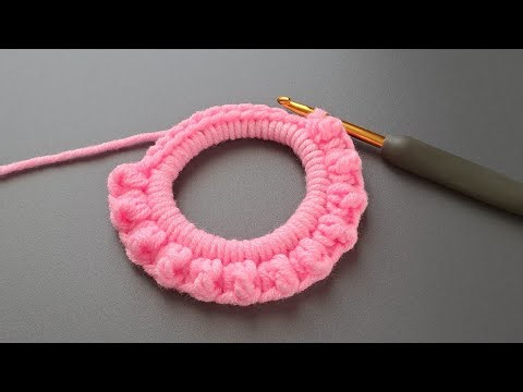 Super easy hair ties making crochet for beginner💖 TRC & SC Stitch 💖💖