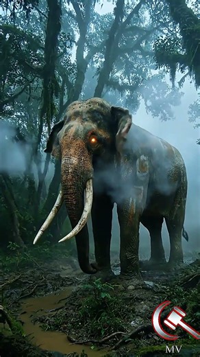 Wounded Elephant From the MistBloodied Beast Stalking the JungleHunter’s #horror #horrormovies