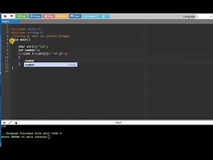 converte string to integer in C without using atoi function.
