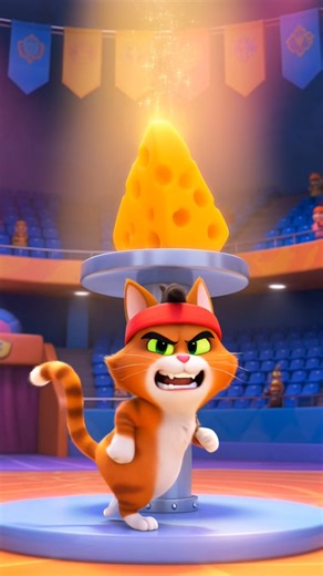 Golden Cheese Trap Surprise! 🧀😂 | JhakJhok Cat & Mouse #cartoon #shortfeed