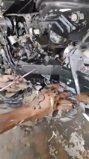 Hero splendor bike serviceing👨‍🔧 #herosplendorbike #bikelover #shorts #herobikereview