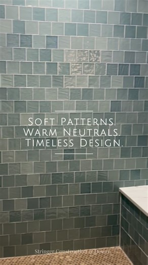 Stringer Construction & Design on Instagram: "A small bathroom with big impact. Classic meets character in this thoughtfully designed remodel. From the soft botanical wallpaper and warm brass finishes to the serene blue tile shower, every detail was curated to feel timeless—not trendy. Proof that powder baths and guest baths deserve just as much attention as primary suites. Design that feels elevated, intentional, and built to last 🤍 📍 Dallas–Fort Worth 🛠️ Design + Build: @stringerconstructio