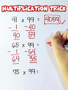 105K views · 4.8K reactions | 9 & 99 || Multiplication Trick ‼️ #math #mathteachergon #mathtricks #mathtutorials | Math Tutorials | Facebook
