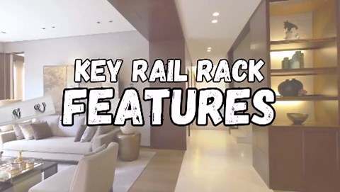 Wall Mounted Key Rail Rack Hanger Holder with 4 Hooks Storage Organizer Home Decor (White)