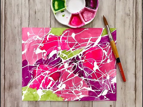 Watercolor with Rubber Cement Resist