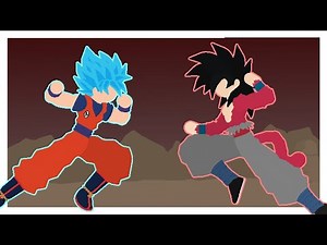 Goku Vs Evil Goku Stick Fight