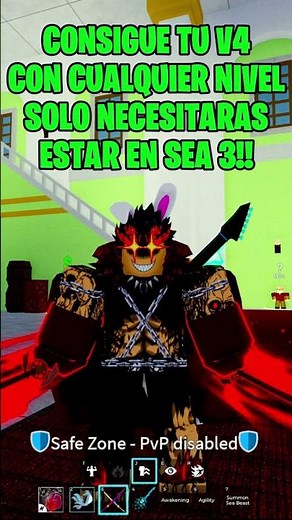 🔥 ¡CONSIGUE TU RAZA V4 CON CUALQUIER NIVEL en BLOX FRUITS! 💥
