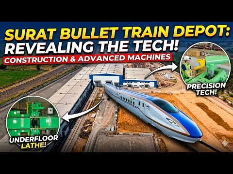 SURAT BULLET TRAIN DEPOT CONSTRUCTION | BULLET TRAIN LATEST TECHNOLOGY UPDATE | MAHSRC | NHSRCL |