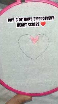 𝐃𝐚𝐲-𝟓 𝐨𝐟 𝐇𝐚𝐧𝐝 𝐄𝐦𝐛𝐫𝐨𝐢𝐝𝐞𝐫𝐲 𝐇𝐞𝐚𝐫𝐭 𝐒𝐞𝐫𝐢𝐞𝐬♥️#embroidery#handembroidery#handmadewithlove♥️