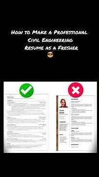 How to Make a Professional Civil Engineering Resume as a Fresher 📄❌