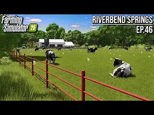 Building A Cattle Farm on Riverbend Springs! | Farming Simulator 25