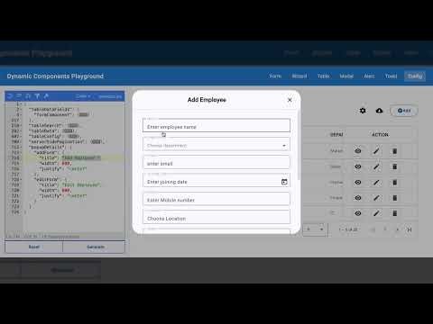 Angular Dynamic Form, Table, Modal, Alert & Toast Library (Open Source)