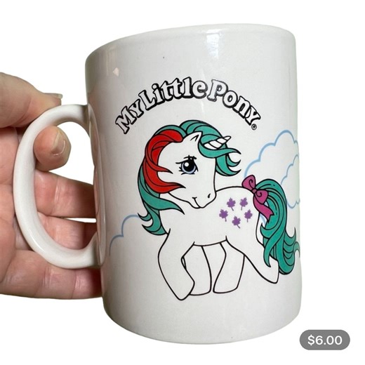Much Ado About Junkin | My Little Pony Mug. Hasbro 2014 Ceramic Mug. 4” Tall. (#claim 63891) - $6.00 Follow and type "claim" in the comments below to check out. | Instagram