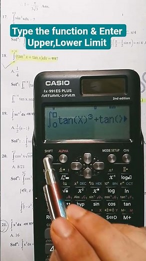 How to Solve Integral in #Casio fx-991ES Plus 🔥