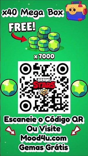 Gemas grátis no Brawl Stars? Esse QR CODE é real! #BrawlStars #GemasGrátis