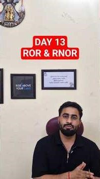 ROR vs RNOR Explained | Resident Status in Income Tax (India) #ytshorts #viralvideo