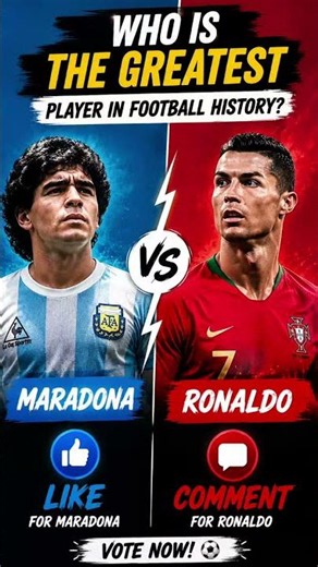 ⚽ Maradona vs Ronaldo 🐐 | Who Is The Greatest Football Player In History? 🤔