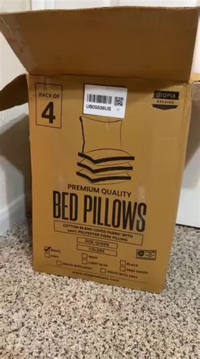 #fyp Utopia Bedding Bed Pillows for Sleeping - Set of 4 Gusseted Pillows Set - King, Queen, & Standard Size (White) @utopiabedding