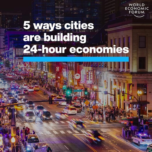 Faced with the demands of growth, cities are rethinking how they operate - and when. In New York City alone, the night-time economy supports 300,000 jobs and generates over $35 billion per year. From late-night libraries to nocturnal tourism, sensor-driven lighting and #night czars, here are just some of the ways that #cities are leveraging those extra hours on the clock. The World Economic Forum has published a briefing paper, Unlocking the Potential of 24-Hour Economies, which explores how gov