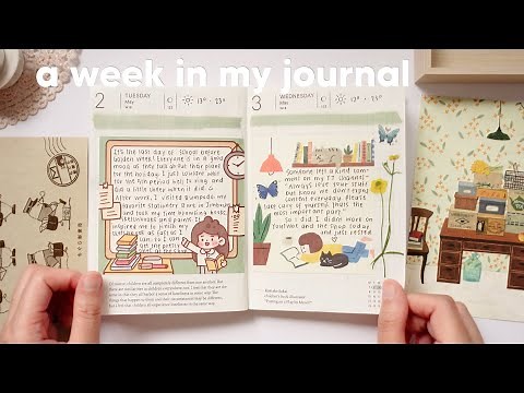 A WEEK IN MY JOURNAL 📖 relaxing asmr + rain
