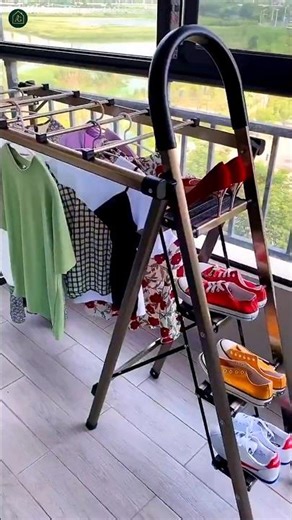 2 in 1 Ladder Clothline 😍 Clothes Drying Rack #shorts #gadgets