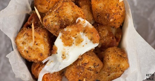 Keto Fried Mozzarella Sticks Low Carb Recipe | KetoVale