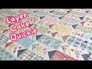 LAYER CAKE QUICKIE - House Party Pattern with Stitch and Flip Flying Geese Tutorial for Beginners