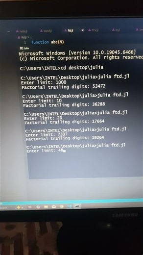 julia | Euler project 'factorial trailing digits' | CodeLearning