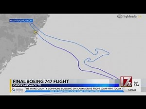 Qantas Airlines' final Boeing 747 flight flies in kangaroo pattern