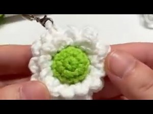 How To Crochet A Flower Keychain For Beginner