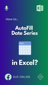 57K views · 683 reactions | Excel Tips To Get Date Series! #Excel #exceltips #DataEntry #accounting #spreadsheets | SUS ONLINE | Facebook