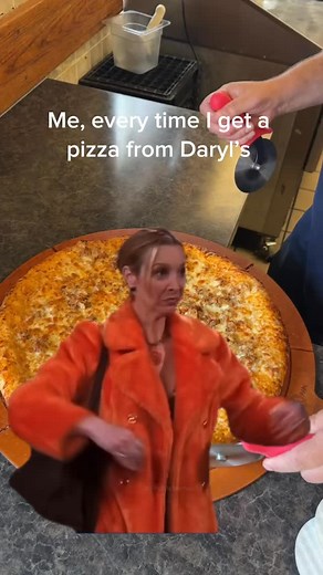Who else gets this excited when you get our pizza? 🍕 👏🏻 #perry #darylspizza #pizzeria #iloveperry #perryny | Daryl's Pizzeria