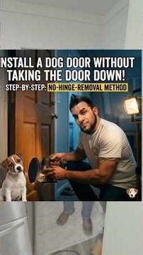 dog door tutorial without taking door off the hinges #tyshowinguhowtoos #architecturalmillwork #diy