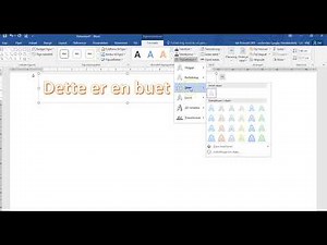 Buet tekst i Microsoft Word