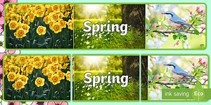Four Seasons Photo Display Banners Springtime